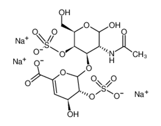 Picture of 2-ACETAMIDO-2-DEOXY-3-O-(2-O-SULFO-β-D-GLUCO-4-ENEPYRANOSYLURONIC ACID)-4-O-SULFO-D-GALACTOSE, 3NA