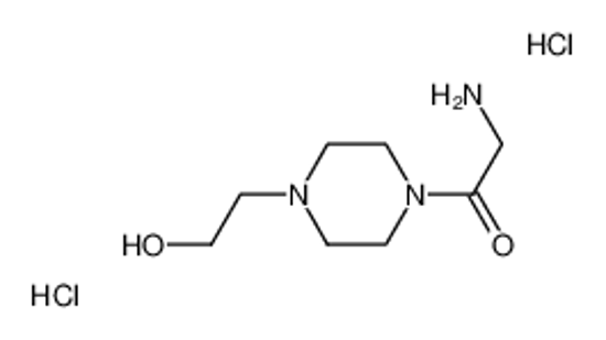 Picture of 2-AMINO-1-[4-(2-HYDROXY-ETHYL)-PIPERAZIN-1-YL]-ETHANONE 2 HCL