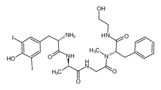 Picture of 2-[[2-[2-[[2-amino-3-(4-hydroxy-3,5-diiodophenyl)propanoyl]amino]propanoylamino]acetyl]-methylamino]-N-(2-hydroxyethyl)-3-phenylpropanamide