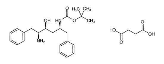 Picture of [2S,3S,5S]-2-Amino-3-hydroxy-5-tert-butyloxycarbonylamino-1,6-diphenylhexane succinate salt
