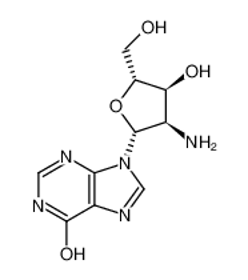 Picture of 9-[(2R,3R,4S,5R)-3-amino-4-hydroxy-5-(hydroxymethyl)oxolan-2-yl]-3H-purin-6-one