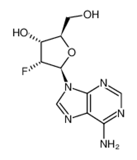 Picture of (2R,3R,4R,5R)-5-(6-aminopurin-9-yl)-4-fluoro-2-(hydroxymethyl)oxolan-3-ol