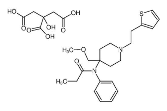 Picture of 2-hydroxypropane-1,2,3-tricarboxylic acid,N-[4-(methoxymethyl)-1-(2-thiophen-2-ylethyl)piperidin-4-yl]-N-phenylpropanamide
