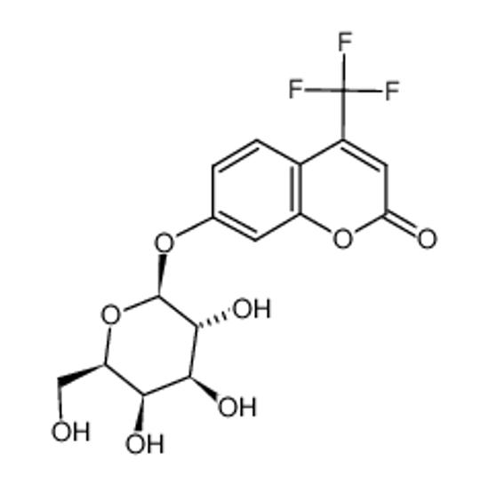 Imagem de 4-(trifluoromethyl)-7-[(2S,3R,4S,5R,6R)-3,4,5-trihydroxy-6-(hydroxymethyl)oxan-2-yl]oxychromen-2-one