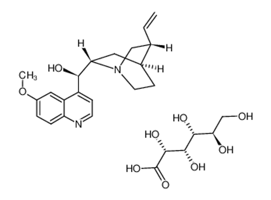 Picture of (5-ethenyl-1-azabicyclo[2.2.2]octan-2-yl)-(6-methoxyquinolin-4-yl)methanol,2,3,4,5,6-pentahydroxyhexanoic acid