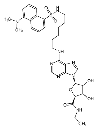 Изображение 9-[(2R,5S)-5-(ethylcarbamoyl)-2,5-dihydrofuran-2-yl]-6-[6-(sulfinatoamino)hexylamino]purine