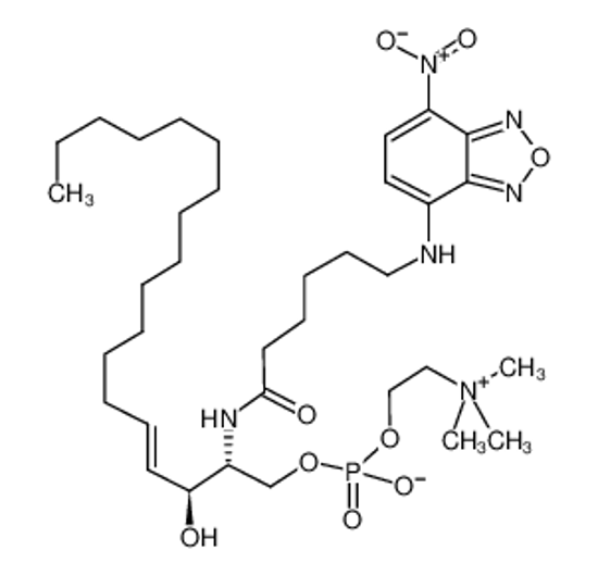Picture of [(E,2S,3R)-3-hydroxy-2-[6-[(4-nitro-2,1,3-benzoxadiazol-7-yl)amino]hexanoylamino]octadec-4-enyl] 2-(trimethylazaniumyl)ethyl phosphate