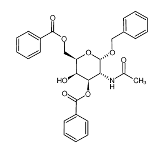 Picture of [(2S,3S,4S,5S,6R)-5-acetamido-4-benzoyloxy-3-hydroxy-6-phenylmethoxyoxan-2-yl]methyl benzoate