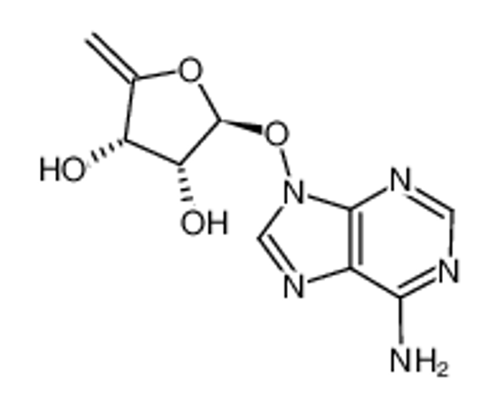 Изображение (2R,3R,4S)-2-(6-aminopurin-9-yl)-2-(hydroxymethyl)-5-methylideneoxolane-3,4-diol