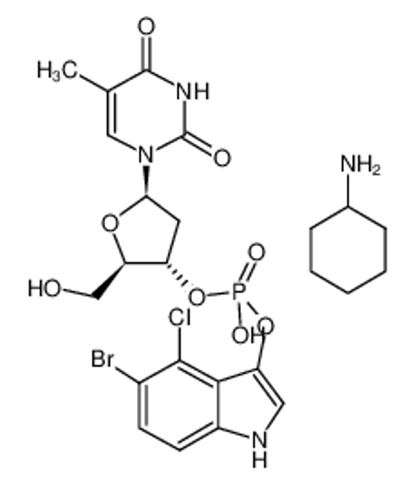 Picture of 5-BROMO-4-CHLORO-3-INDOXYL THYMIDINE-3'-PHOSPHATE, CYCLOHEXYLAMMONIUM SALT