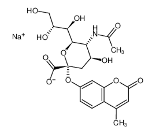 Изображение 2'-(4-METHYLUMBELLIFERYL)-α-D-N-ACETYLNEURAMINIC ACID SODIUM SALT
