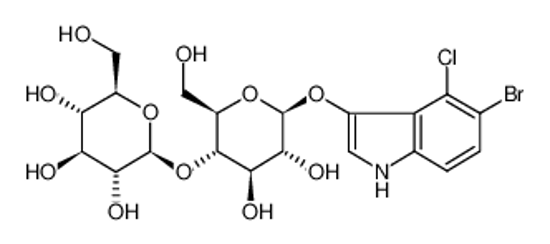 Изображение 2-[6-[(5-bromo-4-chloro-1H-indol-3-yl)oxy]-4,5-dihydroxy-2-(hydroxymethyl)oxan-3-yl]oxy-6-(hydroxymethyl)oxane-3,4,5-triol