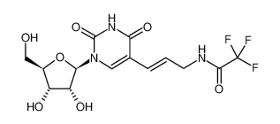 Picture of N-[3-[1-[(2R,3R,4S,5R)-3,4-dihydroxy-5-(hydroxymethyl)oxolan-2-yl]-2,4-dioxopyrimidin-5-yl]prop-2-enyl]-2,2,2-trifluoroacetamide