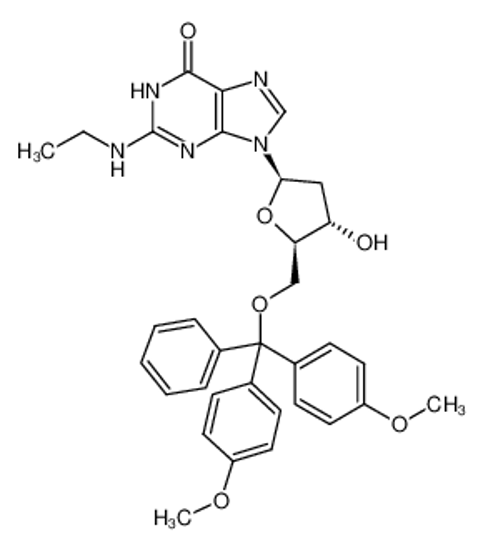 Picture of 9-[(2R,4S,5R)-5-[[(2,3-dimethoxyphenyl)-diphenylmethoxy]methyl]-4-hydroxyoxolan-2-yl]-2-(ethylamino)-3H-purin-6-one