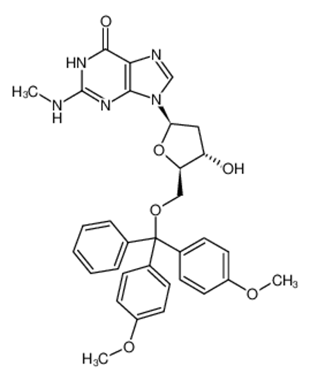 Picture of 9-[(2R,4S,5R)-5-[[(2,3-dimethoxyphenyl)-diphenylmethoxy]methyl]-4-hydroxyoxolan-2-yl]-2-(methylamino)-3H-purin-6-one