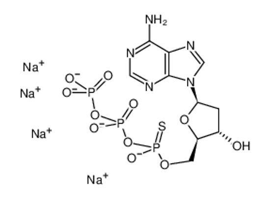 Picture of [[(2R,3S)-5-(6-aminopurin-9-yl)-3-hydroxyoxolan-2-yl]methoxy-hydroxyphosphinothioyl] phosphono hydrogen phosphate