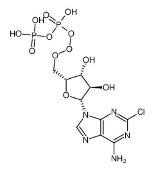 Picture of [(2R,3S,4R,5R)-5-(6-amino-2-chloropurin-9-yl)-3,4-dihydroxyoxolan-2-yl]methyl phosphono hydrogen phosphate