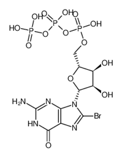 Picture of [[(2R,3S,4R,5R)-5-(2-amino-1-bromo-6-oxopurin-9-yl)-3,4-dihydroxyoxolan-2-yl]methoxy-hydroxyphosphoryl] phosphono hydrogen phosphate