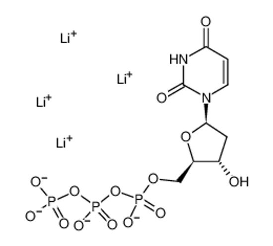 Picture of tetralithium,[[[(2R,3S,5R)-5-(2,4-dioxopyrimidin-1-yl)-3-hydroxyoxolan-2-yl]methoxy-oxidophosphoryl]oxy-oxidophosphoryl] phosphate