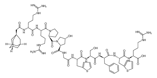 Picture of (1-ADAMANTANEACETYL-D-ARG0,HYP3,β-(2-THIENYL)-ALA5,8,D-PHE7)-BRADYKININ