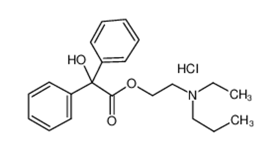 Picture of 2-[ethyl(propyl)amino]ethyl 2-hydroxy-2,2-diphenylacetate,hydrochloride