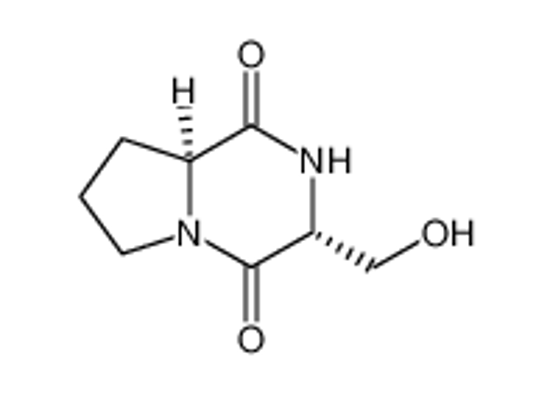 Imagem de Pyrrolo[1,2-a]pyrazine-1,4-dione, hexahydro-3-(hydroxymethyl)-, (3R-cis)- (9CI)