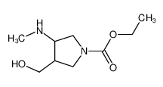 Picture of 1-Pyrrolidinecarboxylicacid,3-(hydroxymethyl)-4-(methylamino)-,ethylester(9CI)