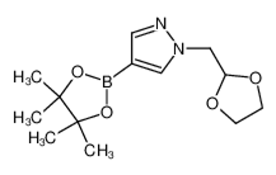 Imagem de 1-(1,3-dioxolan-2-ylmethyl)-4-(4,4,5,5-tetramethyl-1,3,2-dioxaborolan-2-yl)pyrazole