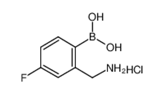 Picture of 2-Aminomethyl-4-fluorophenylboronic acid, HCl