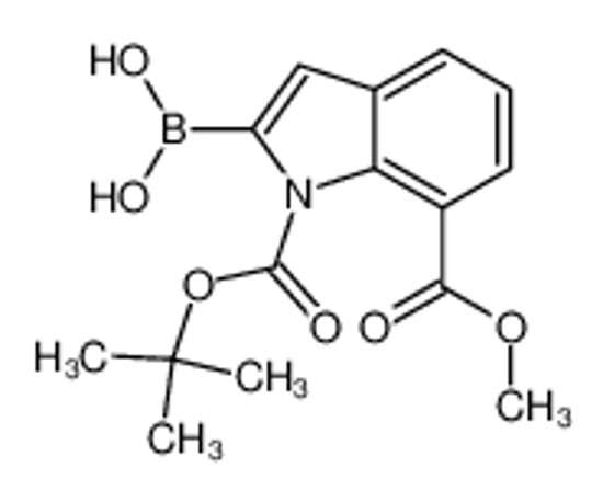 Picture of (1-(tert-Butoxycarbonyl)-7-(methoxycarbonyl)-1H-indol-2-yl)boronic acid