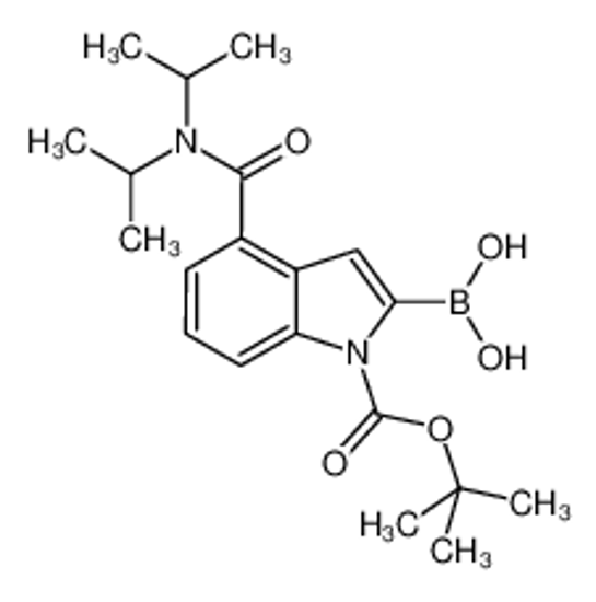 Picture of [4-[di(propan-2-yl)carbamoyl]-1-[(2-methylpropan-2-yl)oxycarbonyl]indol-2-yl]boronic acid