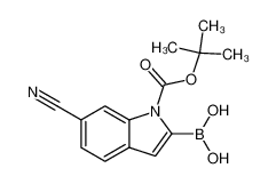 Picture of (1-(tert-Butoxycarbonyl)-6-cyano-1H-indol-2-yl)boronic acid