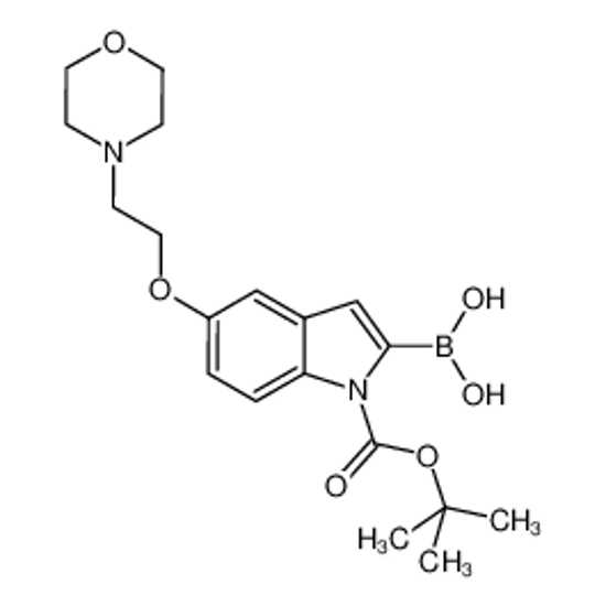 Picture of [1-[(2-methylpropan-2-yl)oxycarbonyl]-5-(2-morpholin-4-ylethoxy)indol-2-yl]boronic acid