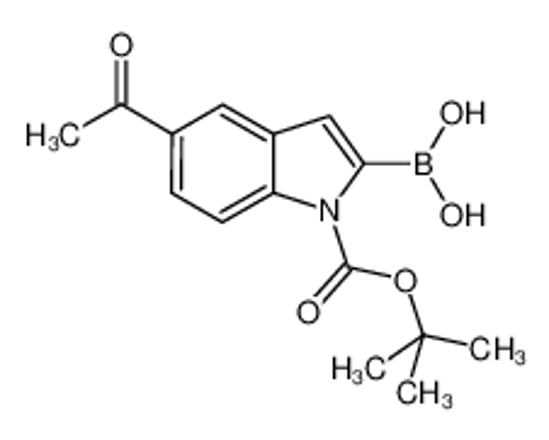 Picture of 1H-Indole-1-carboxylic acid, 5-acetyl-2-borono-, 1-(1,1-dimethylethyl) ester (9CI)