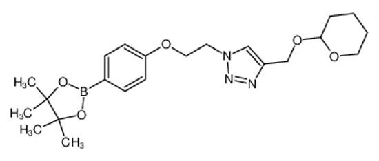 Imagem de 4-(oxan-2-yloxymethyl)-1-[2-[4-(4,4,5,5-tetramethyl-1,3,2-dioxaborolan-2-yl)phenoxy]ethyl]triazole