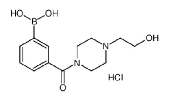 Picture of (3-(4-(2-Hydroxyethyl)piperazine-1-carbonyl)phenyl)boronic acid hydrochloride