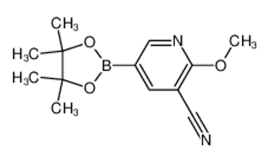 Picture of 2-methoxy-5-(4,4,5,5-tetramethyl-1,3,2-dioxaborolan-2-yl)pyridine-3-carbonitrile
