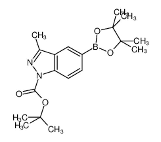 Picture of tert-butyl 3-methyl-5-(4,4,5,5-tetramethyl-1,3,2-dioxaborolan-2-yl)indazole-1-carboxylate