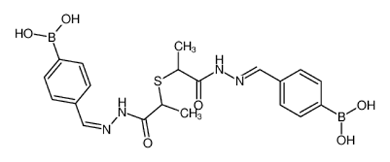 Picture of [4-[(E)-[2-[1-[(2E)-2-[(4-boronophenyl)methylidene]hydrazinyl]-1-oxopropan-2-yl]sulfanylpropanoylhydrazinylidene]methyl]phenyl]boronic acid