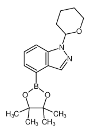 Изображение 1-(oxan-2-yl)-4-(4,4,5,5-tetramethyl-1,3,2-dioxaborolan-2-yl)indazole