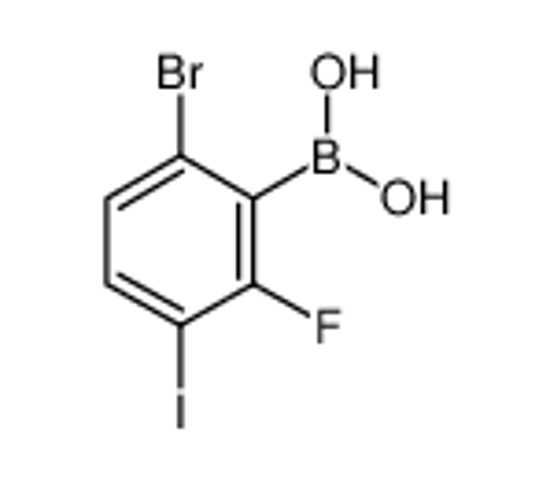 Picture of (6-bromo-2-fluoro-3-iodophenyl)boronic acid