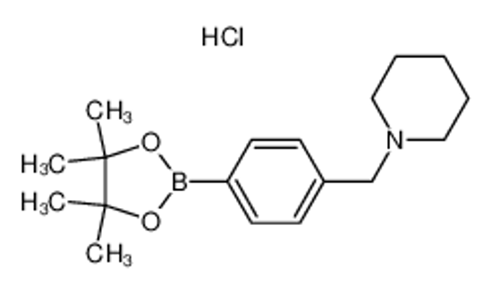 Picture of 1-[[4-(4,4,5,5-tetramethyl-1,3,2-dioxaborolan-2-yl)phenyl]methyl]piperidine,hydrochloride