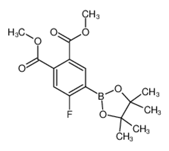Picture of dimethyl 4-fluoro-5-(4,4,5,5-tetramethyl-1,3,2-dioxaborolan-2-yl)benzene-1,2-dicarboxylate