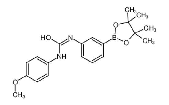 Picture of 1-(4-methoxyphenyl)-3-[3-(4,4,5,5-tetramethyl-1,3,2-dioxaborolan-2-yl)phenyl]urea