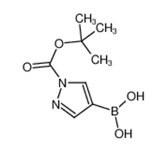 Picture of (1-{[(2-Methyl-2-propanyl)oxy]carbonyl}-1H-pyrazol-4-yl)boronic a cid