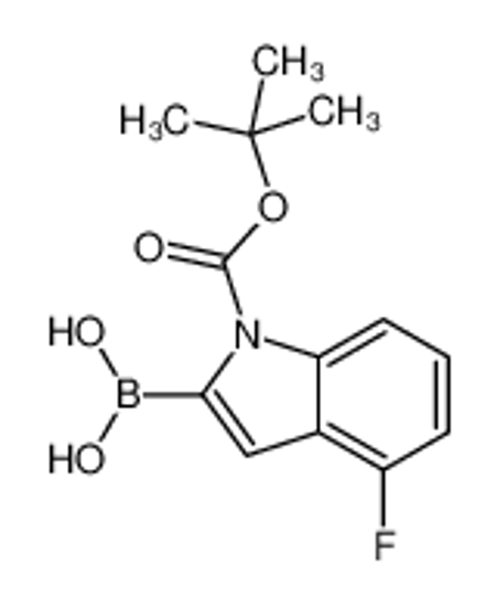 Picture of (1-(tert-Butoxycarbonyl)-4-fluoro-1H-indol-2-yl)boronic acid