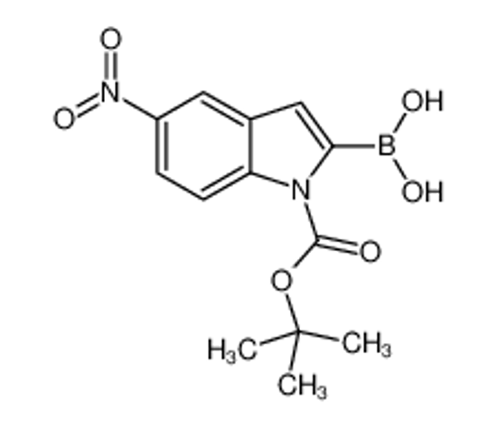 Picture of (1-{[(2-Methyl-2-propanyl)oxy]carbonyl}-5-nitro-1H-indol-2-yl)bor onic acid