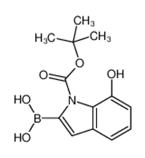 Picture of (7-Hydroxy-1-{[(2-methyl-2-propanyl)oxy]carbonyl}-1H-indol-2-yl)b oronic acid