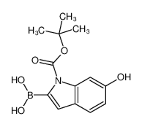 Picture of (6-Hydroxy-1-{[(2-methyl-2-propanyl)oxy]carbonyl}-1H-indol-2-yl)b oronic acid