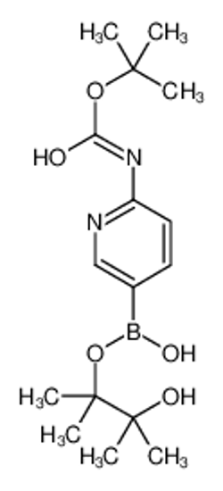 Picture of 3-Hydroxy-2,3-dimethyl-2-butanyl hydrogen [6-({[(2-methyl-2-propa nyl)oxy]carbonyl}amino)-3-pyridinyl]boronate